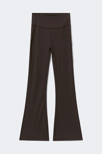 Gina Tricot Petite flare yoga tights - Braun