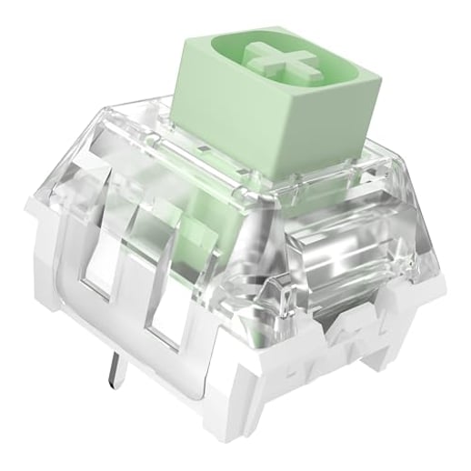 Zjmehty Kailh Box Jade Pro Schalter für mechanische Gaming-Tastatur, 3-polige klick-, vorgeschmierte, Staub- und wasserdichte Schalter (Jade Pro, 36 Stück)