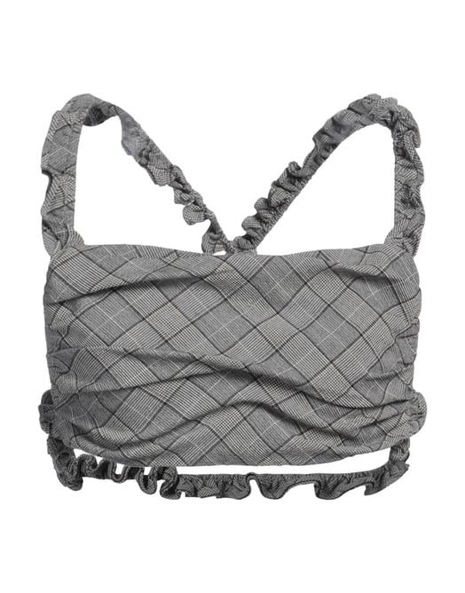 GANNI Top Braungrau Damen