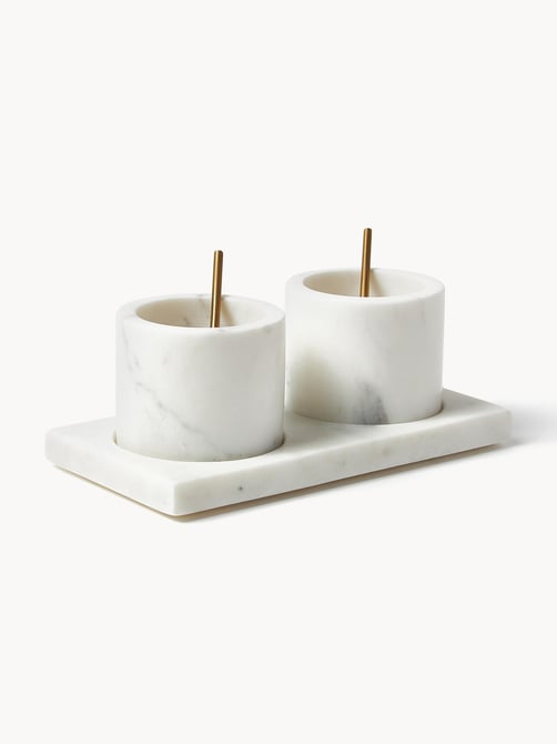 Marmor-Servier-Set Agata, 5er-Set