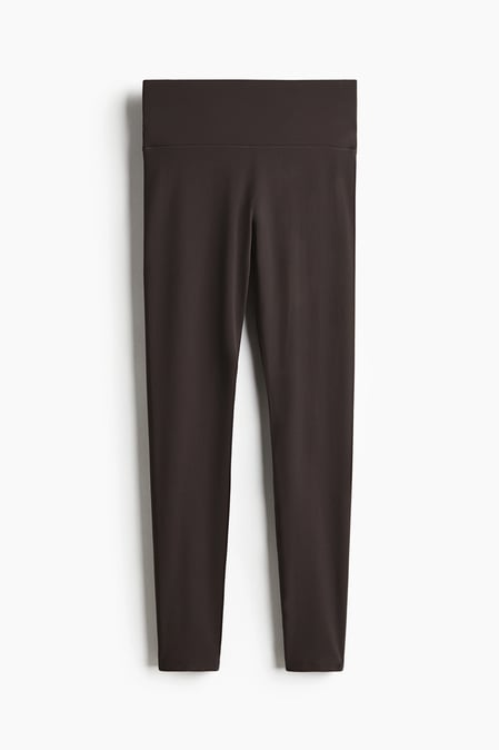 H&M Yoga-Leggings mit SoftMove™ Lycra® - Dunkelbraun