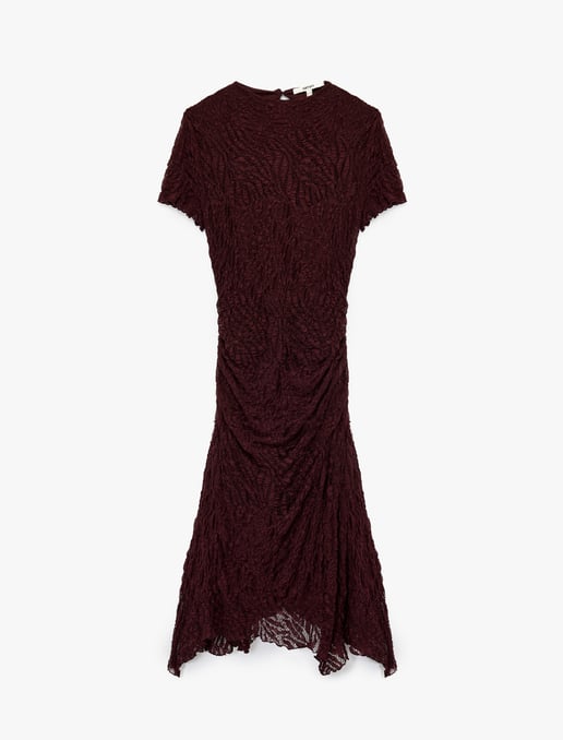 Koton Drapiertes Midi-Dress mit Spitze