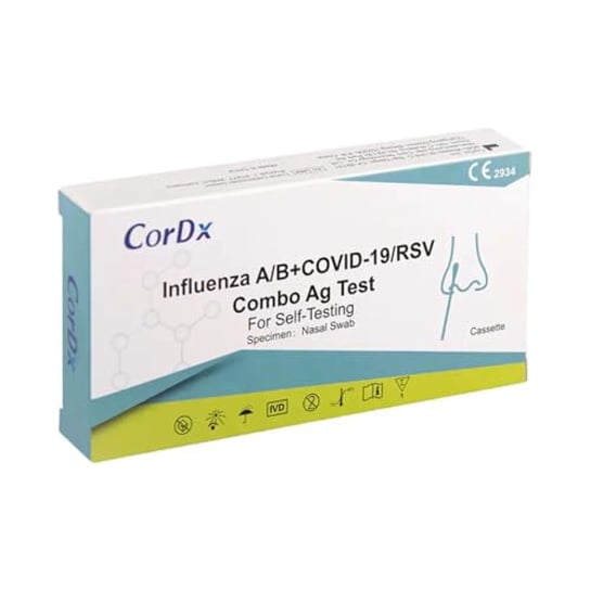 CORDX Influenza A/B+COVID-19/RSV Combo Ag Laie Nas 1 St