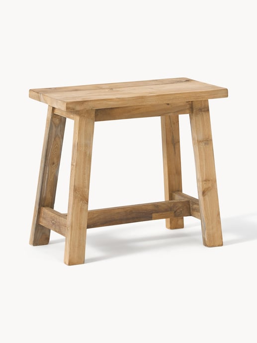 Westwing Hocker Lawas aus Teakholz