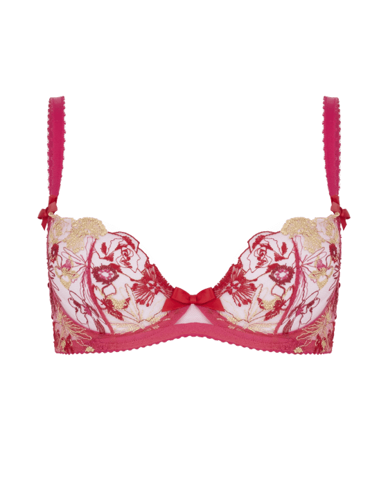 Agentprovocateur Zuri Plunge Underwired Bra in Pink