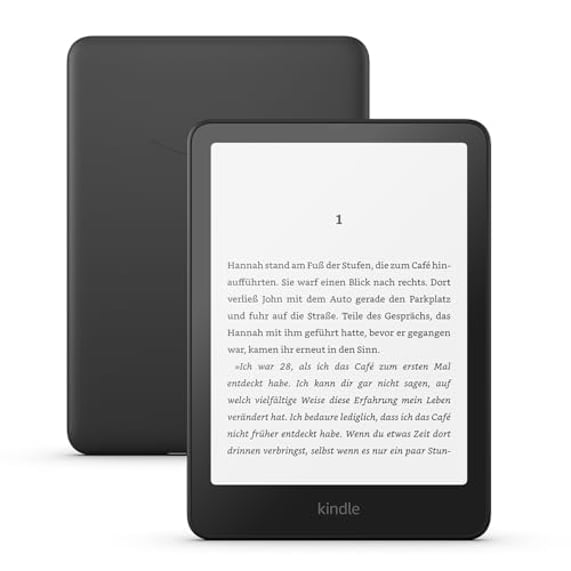 Amazon Kindle Paperwhite (neueste Generation), Unser schnellster Kindle, mit neuem 7-Zoll-Display und wochenlanger Akkulaufzeit, 16 GB, mit Werbung, schwarz