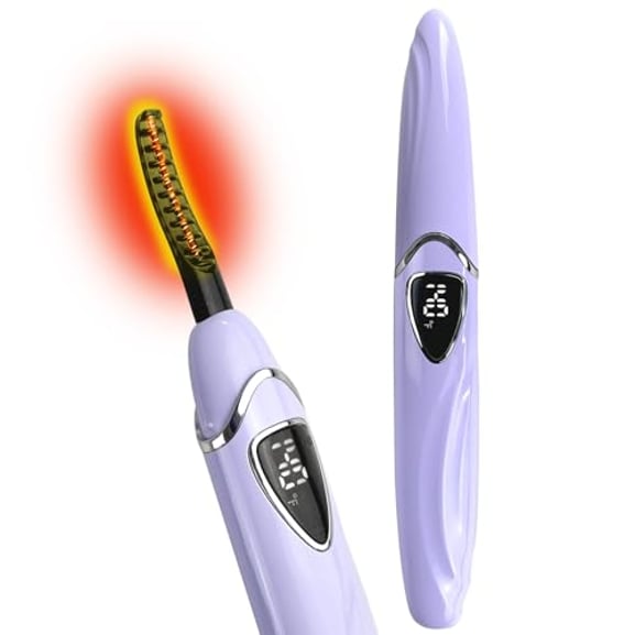 Tehoi S600 Beheizte Wimpernzange, Präzise Temperatur, USB-C (Purple+Silver)