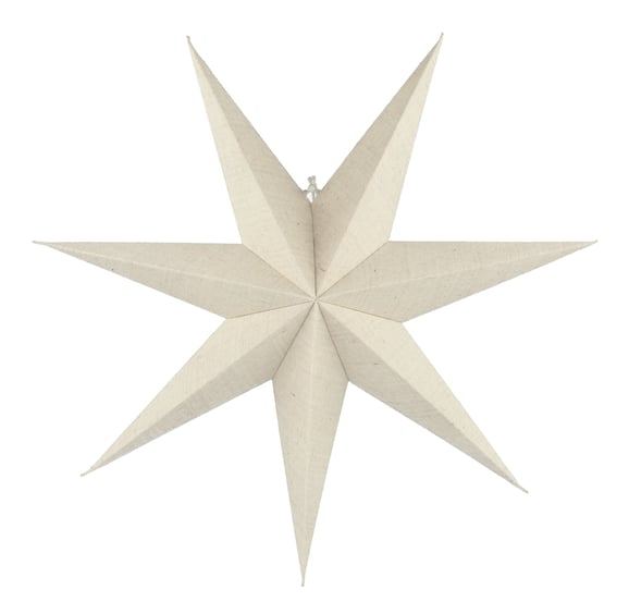 Bare Adventsstern weiß, 60cm