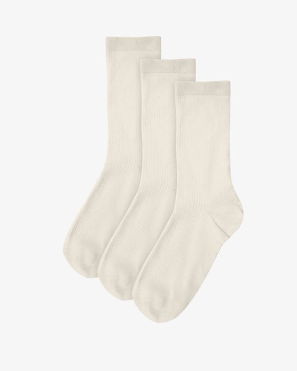 Women Classic Organic Sock - Ivory White (3-Pack)