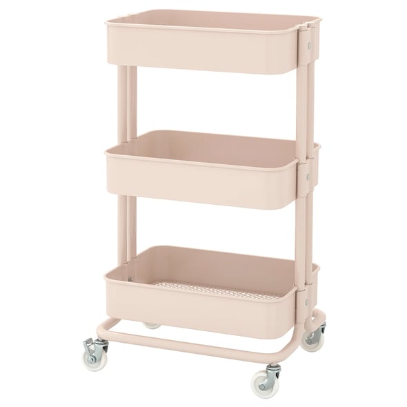IKEA RÅSKOG Servierwagen - rosa 35x45x77 cm
