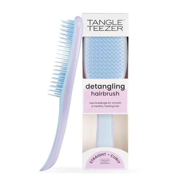 Tangle Teezer Ultimate Detangler Haarbürste, Für Nasses & Trockenes Haar, Entwirrungsbürste für Alle Haartypen, Zweistufige Borsten Reduzieren Haarbruch & Entfernen Knoten, Lila Wolke Blau