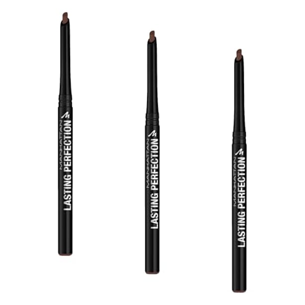 Manhattan Lasting Perfection Lipliner, Fb.94 F Penny Brown, langanhaltender und deckender Konturenstift, 2 g (Packung mit 3)