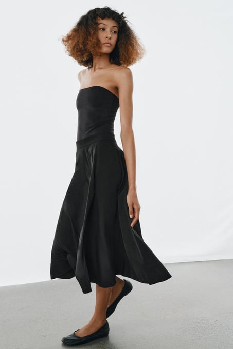 Zara Schulterfreier Body - schwarz