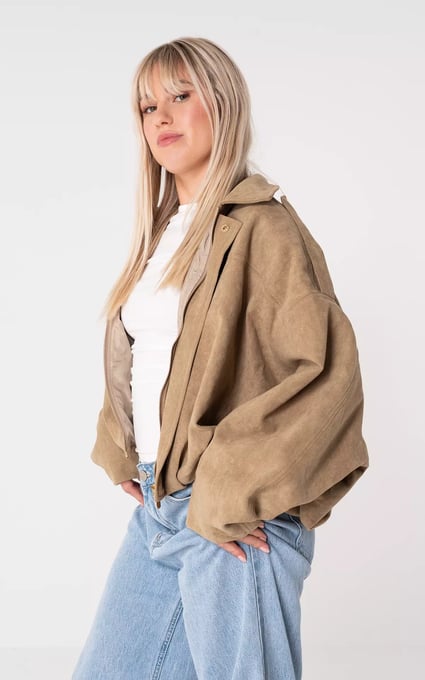 Guts & Gusto  Oversized Jacke - Beige 