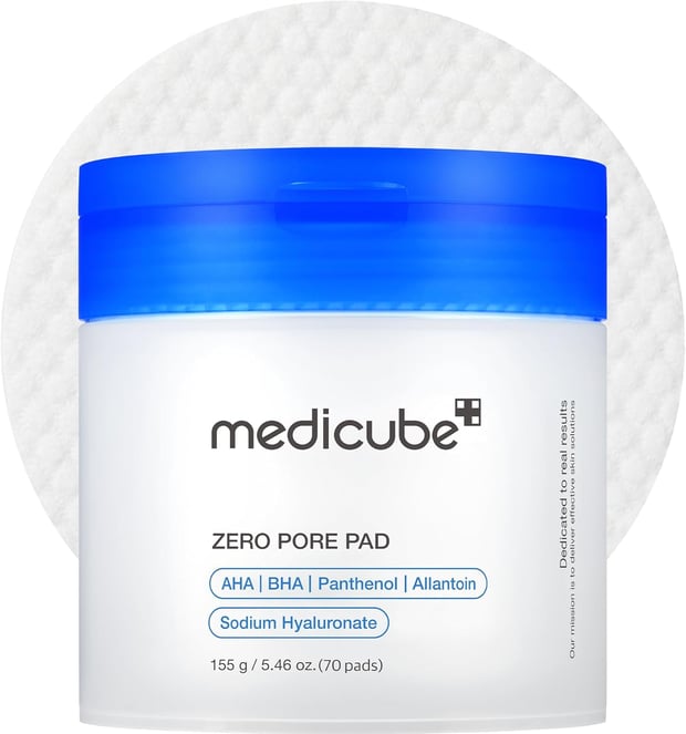 medicube Zero Pore Pads 2.0. Dual-Textured Facial Toner Pads for Exfoliation and Pore Care