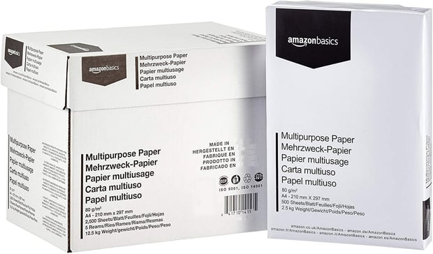 AmazonBasics printer paper, A4, 80 g