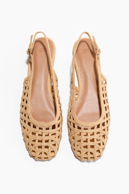 Slingpumps im Flechtdesign