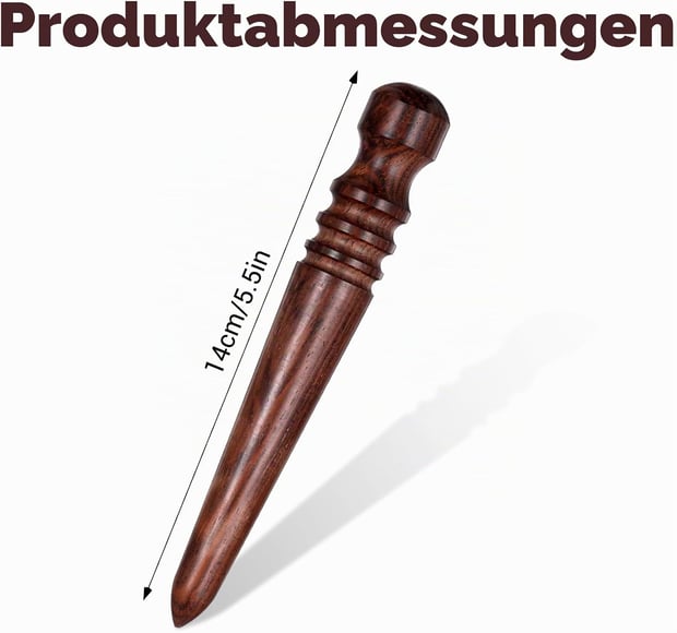 Giantree 1 Piece Leather Burnisher, Leather Sanding Tools, Wood Leather Edges, Polishing Leather Craft, DIY Craft Tool for Polishing Rod, Milling Craft Tools (Brown)