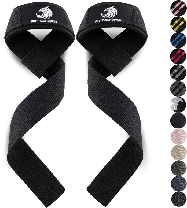 Fitgriff® Lifting Straps (Padded) for Strength Training