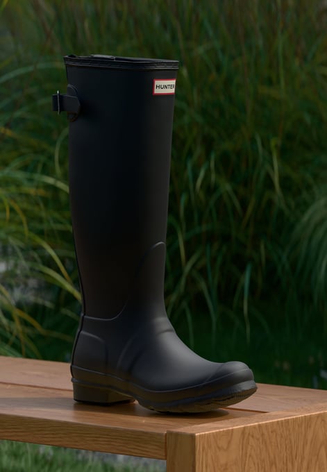 WOMENS ORIGINAL TALL BACK ADJUSTABLE BOOT - Gummistiefel - black