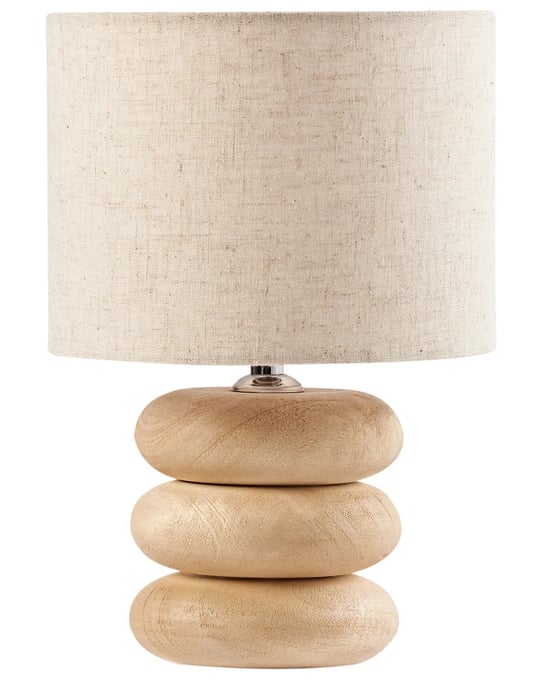Tischlampe BETWA Mangoholz Hellbraun
