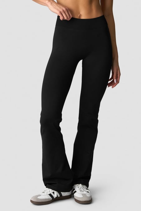 Define Seamless Flared Tights Low Waist Black