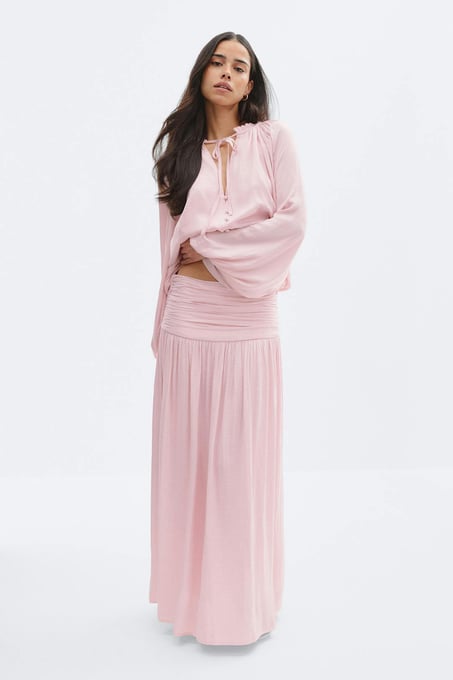 Gina Tricot Dropped waist skirt - Rosa 