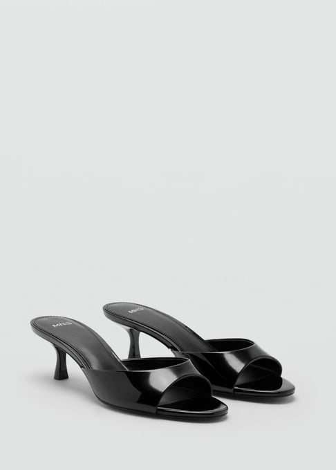 Mango Pantolette hoch - noir