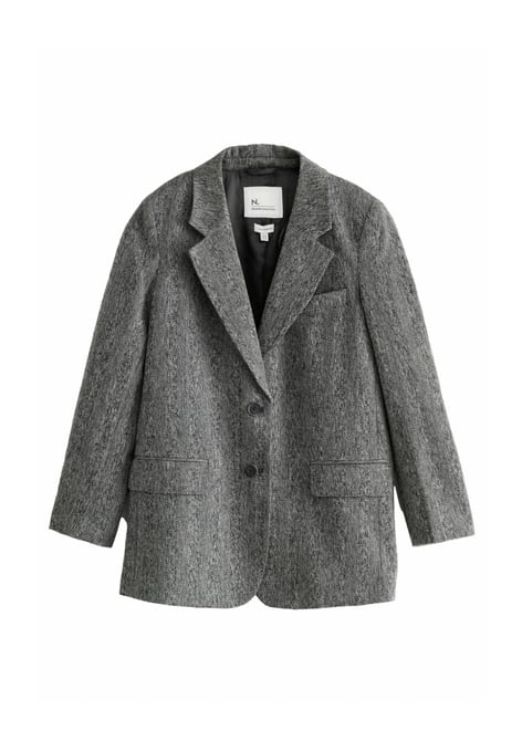 HERRINGBONE RICH - Blazer - black white