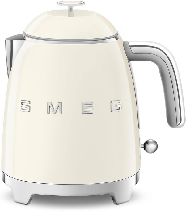 Smeg, Kleiner elektrischer Wasserkocher KLF05CREU 0,8 L, Edelstahlfilte