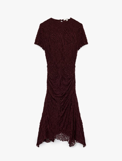 Koton Drapiertes Midi-Dress mit Spitze