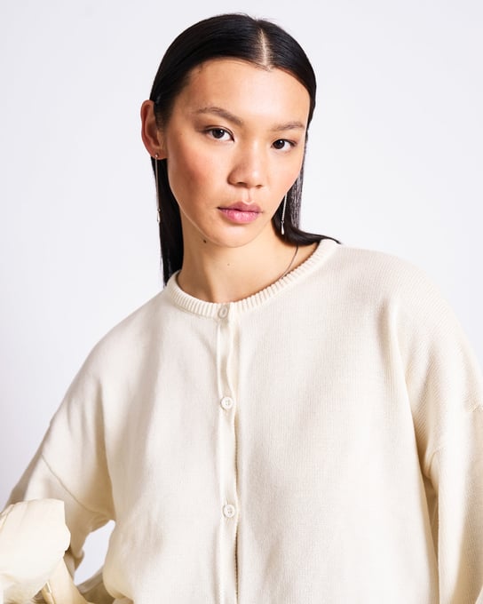 LIGHT CARDIGAN ASAS OFFWHITE GOTS