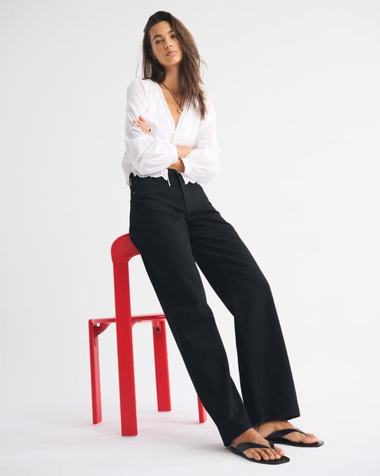 Abercrombie & Fitch High Rise Loose Jeans