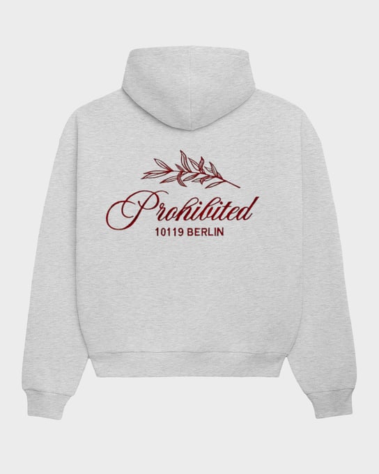 PB Leaf Hoodie Grey Melange