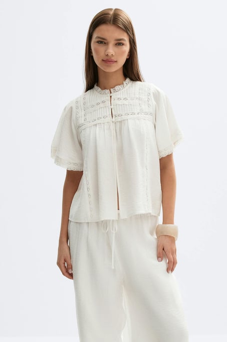 Gina Tricot Boho blouse - Weiß 