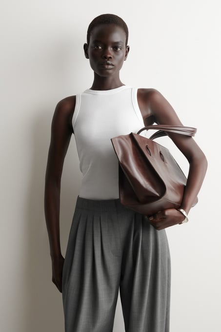 RIBBED COTTON TANK TOP - WHITE | COS DE