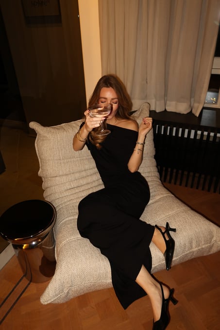 Soft Line drapiertes Maxikleid