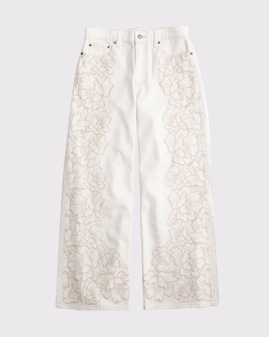 Abercrombie & Fitch High Rise Jeans mit weitem Bein