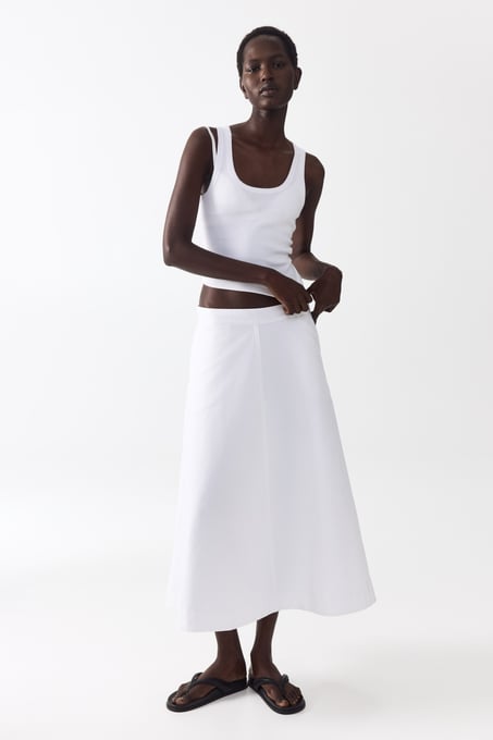 H&M Midirock aus Baumwolltwill