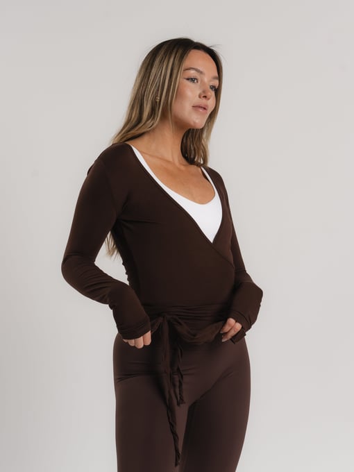 Soft Wrap Top - Espresso 