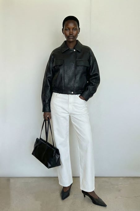 Yard Hochbundknöcheljeans Weiß