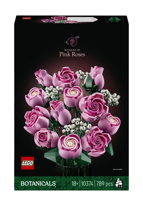 LEGO® Die Botanik-Kollektion - 10374 Rosa Rosenstrauß, 152 MEHRFARBIG, 99