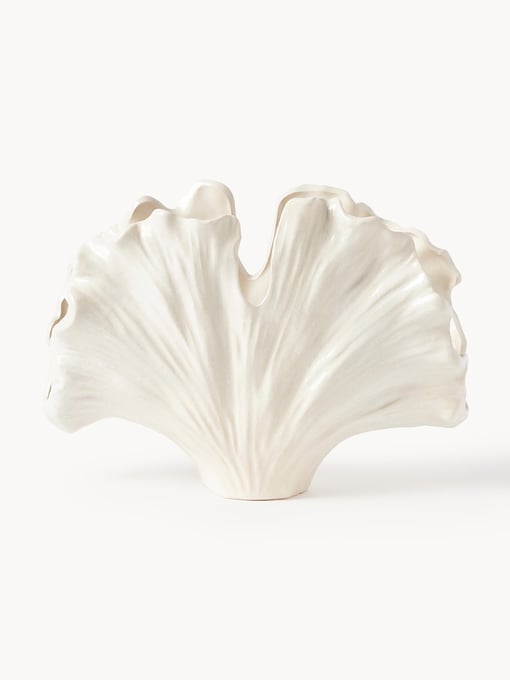 Westwing Vase Gingko in Muschel-Form, H 24 cm 