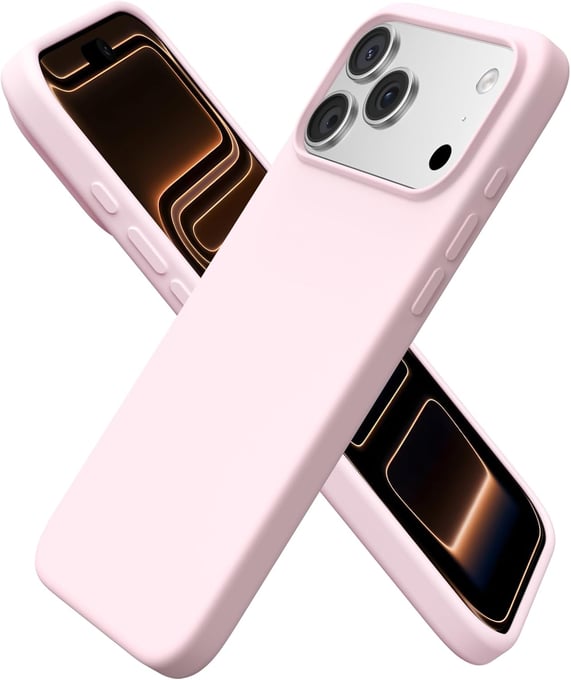 ORNARTO Silicone Case for iPhone 17 Pro Max, 6.9 Inch, Thin Mobile Phone Case iPhone 17 Pro Max Made of Liquid Silicone, Scratch-Resistant and Shockproof Protective Case iPhone 17 ProMax Case (2025