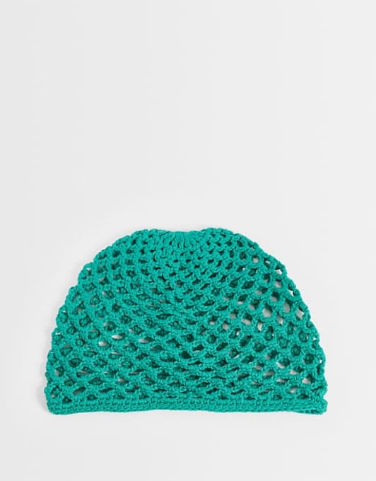 Reclaimed Vintage gehäkelte Beanie in Jadegrün