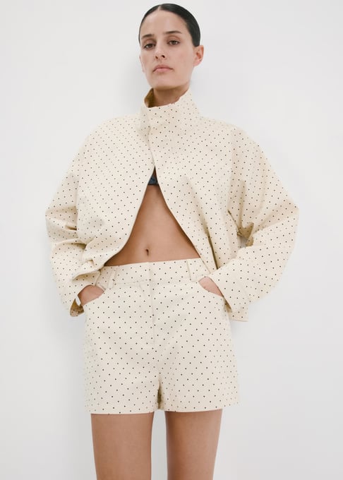 Baumwollshorts mit Tupfen