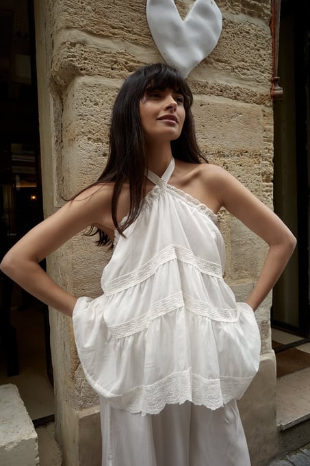 Halterneck Flowy Top