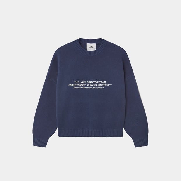 Metro Vintage Indigo Knit Sweater