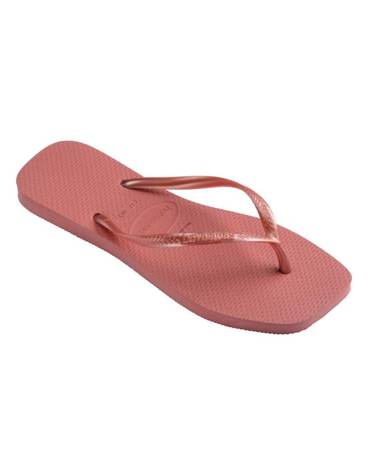 Havaianas Slim mit eckiger Zehenpartie in Clay