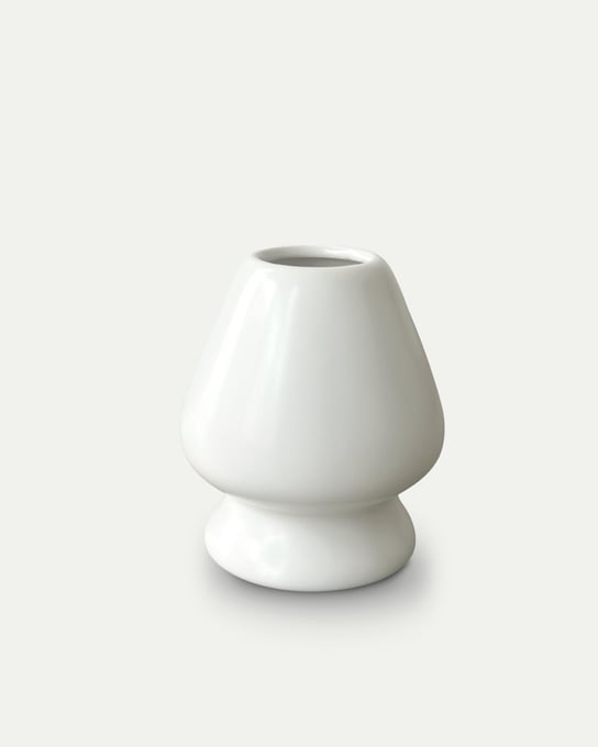 Matcha Besen Halter Chasen Yasume aus Keramik – Pearly White